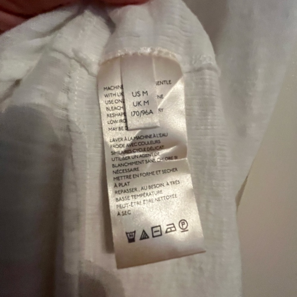 Free People Hibiscus Tunic- Mini Dress We The Free Size Medium White Lightweight - Picture 8 of 10